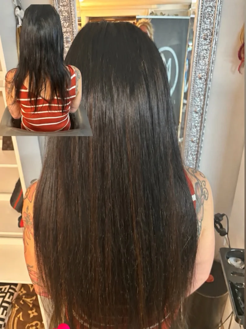 Haarverlängerung mit Echthaar-Extensions