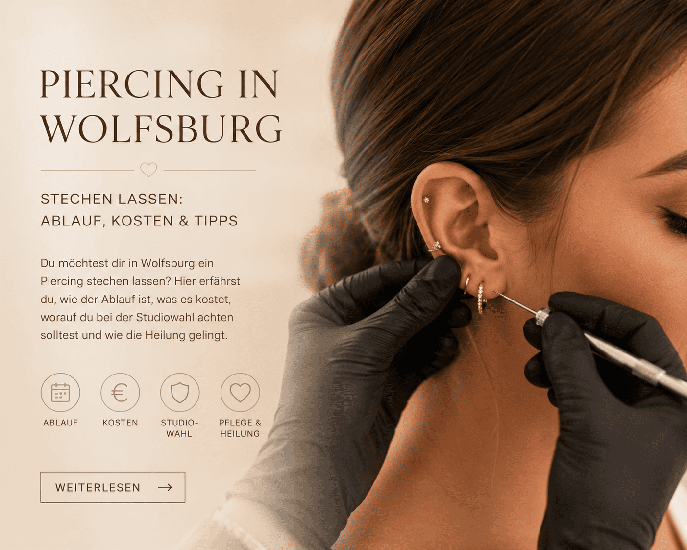 Piercing in Wolfsburg stechen lassen: Ablauf, Kosten & Tipps